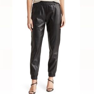 NWT. Joes Jeans Vegan Leather Jogger in Black